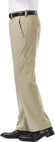Haggar Men's Cool 18 Pro Classic Fit Flat Front Pant-Regular and Big & Tall Sizes, White, 36W x 31L in Saudi Arabia