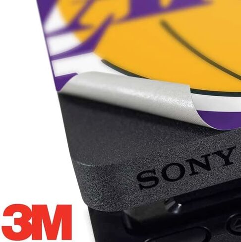Skinit Decal Gaming Skin Compatible with PS4 Slim Bundle - Officially Licensed NBA Los Angeles Lakers Canvas Design in Saudi Arabia