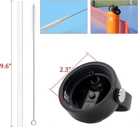Straw Lid for Hydro Flask Wide Mouth Water Bottles, Top Lids with Straw for Hydroflask 32 40 oz, Replacement Straw Cap for HydroFlask Accessories with Flexible Handle in Saudi Arabia
