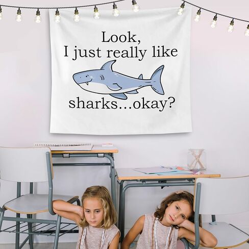 QGFM نسيج القرش، ديكور جدار القرش، تشريح سمك القرش التعليمي نسيج الجدار شنقا للفصول الدراسية غرفة نوم الأطفال ديكور غرفة اللعب، ديكور الأحياء البحرية، ديكور الفصول الدراسية المحيط، 50 × 60 بوصة in Kuwait