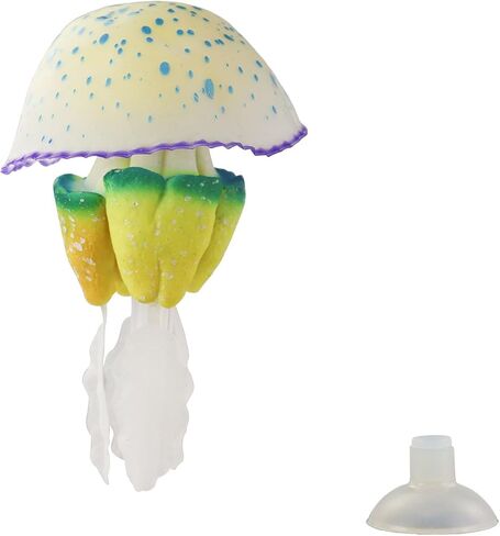 WishLotus Aquarium Jellyfish Decoration, Soft Silicone Glowing Aquarium Decorations Fluorescent Jellyfish with Suction Cup New Upgraded Simulation Aquarium Decor for Various Fish Tank (A, Purple) in Kuwait