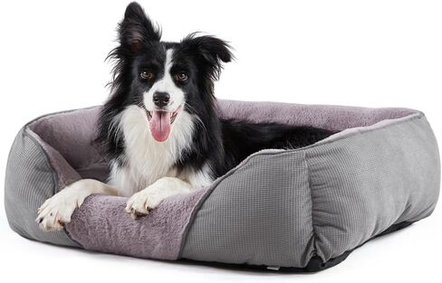 MIXJOY XL Dog Beds for Extra Large Dogs, XLarge Dog Bed Washable, Big Dog Bed, Orthopedic Calming Pet Beds, Soft Sleeping Puppy Sofa Bed with Anti-Slip Bottom (42x30in, Brown) in Kuwait