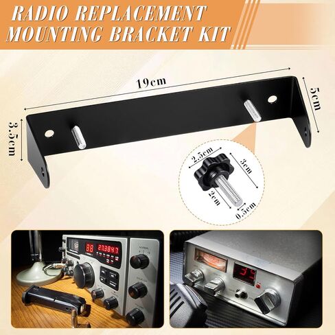 Zonon 1 Set Radio Replacement Mounting Bracket Compatible with Cobra 29 or Uniden 78 CB Radio with 2pcs 5mm Bracket Knobs in Saudi Arabia