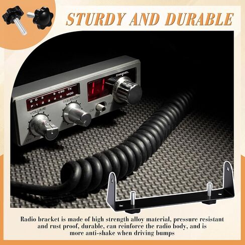 Zonon 1 Set Radio Replacement Mounting Bracket Compatible with Cobra 29 or Uniden 78 CB Radio with 2pcs 5mm Bracket Knobs in Saudi Arabia