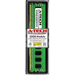 A-Tech 32GB Replacement for Hynix HMAA4GR7CJR8N-XN - DDR4 3200MHz PC4-25600 ECC Registered RDIMM 288-Pin 2Rx8 1.2V - Single Server Memory RAM Stick (HMAA4GR7CJR8N-XN-ATC)