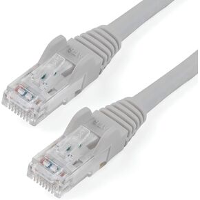 StarTech.com 50cm CAT6 Ethernet Cable - Grey CAT 6 Gigabit Ethernet Wire -650MHz 100W PoE++ RJ45 UTP Category 6 Network/Patch Cord Snagless w/Strain Relief Fluke Tested UL/TIA Certified (N6PATC50CMGR)