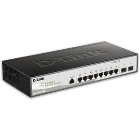 D-Link PoE Switch, 8 10 Port Managed Fast Ethernet w/ 2 Gigabit SFP Ports Metro Layer 2 Management (DGS-1210-10P/ME)