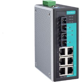 EDS-408A-MM-SC-T ethernet - 8-Port Entry-Level Managed Ethernet Switch, 6 10/100BaseT(X) 2 100BaseFX Multi-Mode Ports, SC connectors, -40 to 75°C