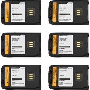 Replacement (6-Pack) Battery for BL2010 BL1504 BL1502 Two Way Radio Battery for HYT UL913 PD562 PD502 PD682G
