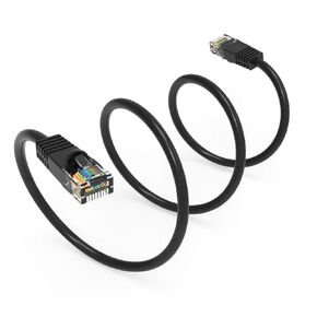 75Ft Cat5E UTP Ethernet Network Booted Cable Black