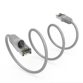25Ft Cat5E Shielded (FTP) Ethernet Network Booted Cable Gray