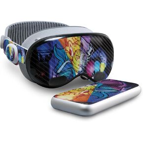 ألياف الكربون الجلد متوافق مع Apple Vision Pro - Midnight Dischief - Premium 3M Vinyl Protctive Wrap Decal Cover - يسهل تطبيقه | مصنوع في الولايات المتحدة الأمريكية من قبل Mayyskins