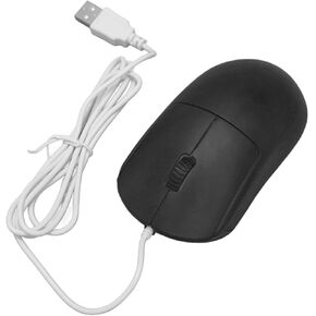 Wired Optical Mouse Ergonomic Design 1200DPI USB Port Plug and Play Computer for Laptops Desktop PC (Black)