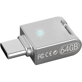 Portable Pendrive USB C Drive 32GB 64GB Pendrive Mobile Phone Type-C Disk for Phone Pad Silver
