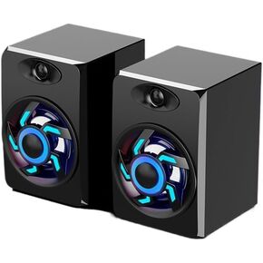 Computer Audio Desktop Home Mini Small Speaker Laptop Mobile Phone Colorful Light Subwoofer Desktop USB
