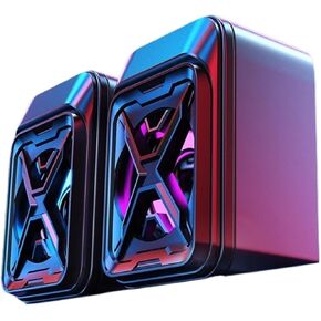 Small Desktop Speaker with Glowing LED Lights Colorful USB Speakers for Laptop Computer Audio
