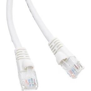 White 100ft CAT5 CAT5E RJ45 تصحيح كابل شبكة Ethernet 100 قدم in Kuwait