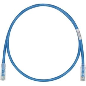 Panduit Cat.6 Utp Patch Network Cable - Category 6 For Network Device - 3 Ft - 1 Pack - 1 X Rj-45 Male Network - 1 X Rj-45 Male Network - Clear, Blue