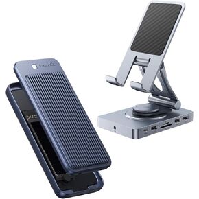 Versatile USB C Docking Station and NewQ USB4 M.2 NVMe SSD Enclosure