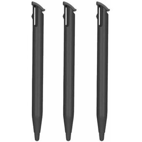 Pack of 3 Black Stylus Plastic Replacement Touch Pen Quality Durable New Replacement Parts for Nintendo 2DS XL/LL