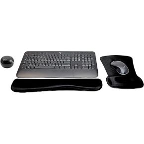 Logitech MK540 Advanced Wireless Keyboard & Mouse Combo Travel Home Office Active Lifestyle Modern Bundle with Special Edition Mini Marble Portable Bluetooth Speaker, Gel Wrist Pad & Gel Mouse Pad