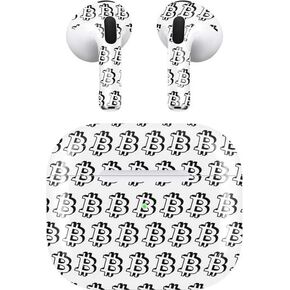 Skinit Skinit Audio Audio Skin متوافق مع Apple Airpods (3rd Gen ، 2021) - Skinit تصميم نمط البيتكوين المصمم في الأصل