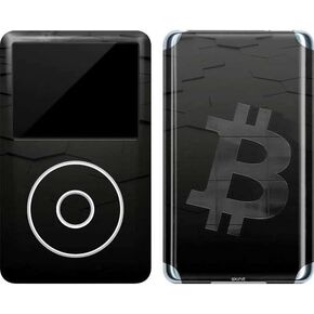 Skinit Decal MP3 Player Skin Compatible with iPod Classic (6th Gen) 80GB - Originally Designed Bitcoin Textured Logo Design