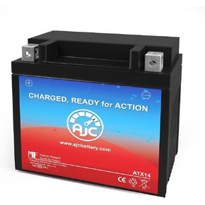 AJC Battery Compatible with Exide 14-BS Powersports Battery