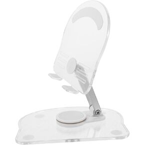POPETPOP Tablet Stand Rotating Phone Holder for Desk Bed Compatible with Ipad and Drawing Activities Transparent Design Stable Support System
