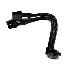 Mini 16Pin 90Degree Elbow to Dual 8Pin PCIE GPU Power Adapter Cable 2x8pin to 12+4p for Nvidia RTX 4080 4090 H100 RTX-6000 ADA L40 L40S