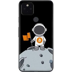Skinit Decal Phone Skin Compatible with Google Pixel 5 - Officially Licensed Skinit Originally Designed Bitcoin Astronaut Design