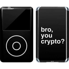 Skinit MECAL MP3 Player Skin متوافق مع iPod Classic (6th Gen) 80GB - مصمم أصلاً Bro You Crypto Design