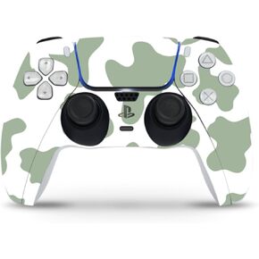 Zoomhitskins متوافق مع جلد تحكم PS5 ، الفينيل لدائم وتناسب ، بقرة لطيفة البشرة الباستيل الخضراء حليبي جميلة ، سهلة الاستخدام ، خالية من الفقاعات ، مقطوعة على وجه التحديد