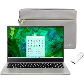 Acer Aspire Vero 15.6 Full HD Laptop | Intel Core i5-1335U | Intel Iris Xe Graphics | Backlit | Fingerprint Reader| 8GB RAM DDR5 | 512GB SSD | Windows 11 Home | Bundle with 64GB USB Flash Drive, Grey