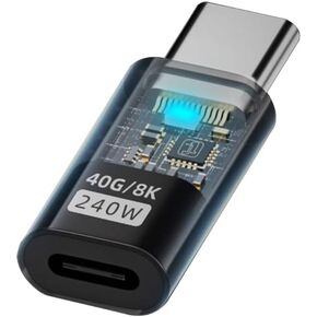 USB C to USB C Adapter Type C Female to USB C Male Converters Charging Adapter 40Gbps 8K@60Hz 240W for Laptops Phone
