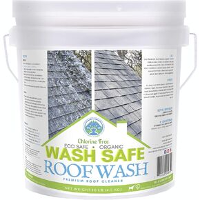 Wash Safe™ ROOF WASH منظف الأسطح العضوي والآمن للبيئة، 3 رطل | مركز شفاف وخالي من مواد التبييض | تنظيف ما يصل إلى 3000 قدم مربع من الألواح أو البلاط من الأسفلت والخشب والأردواز والسيراميك in Kuwait