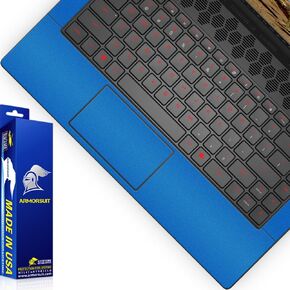 ArmorSuit MilitaryShield Blue Metallic Skin Vinyl Wrap for Alienware m15 R6 / R7 (15.6 Inch) - Palmrest & TouchPad