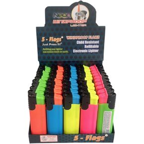 Five Flags Windproof Cigarette Lighters Torch Lighter 50 Pack