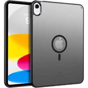 Telaso Magnetic Case for iPad (A16) 11th Generation 11 inch 2025, iPad 10th Generation 10.9 inch 2022,Translucent Matte Back Soft TPU Bumper Military Grade Protective iPad 11th/10th Gen Case, Black