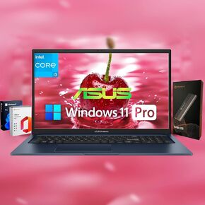 ASUS Vivobook 17 "FHD Laptop, 40GB RAM, 1.25TB Storage, (1TB Internal SSD+256GB Portable SSD) 12th Gen 6-core Intel Core i3 Processor, Lifetime Microsoft Office, Windows 11 Pro