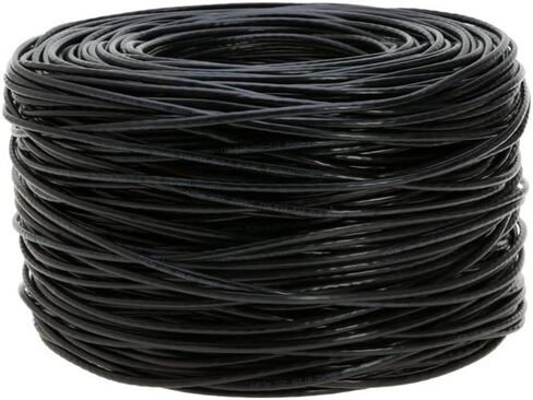 1000ft Plenum Cat6 Solid 23AWG Network Cable, CMP Rated 550MHz UTP Copper Clad Aluminum (CCA), Bulk Pull Box (Black) in Kuwait