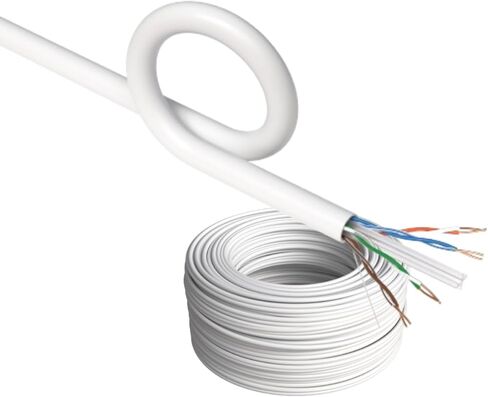 1000ft Plenum Cat6 Solid 23AWG Network Cable, CMP Rated 550MHz UTP Copper Clad Aluminum (CCA), Bulk Pull Box (Black) in Kuwait