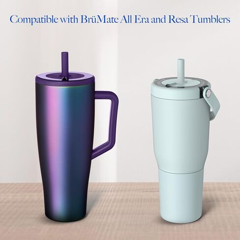 TERPINK 2 Pack Magnetic Straw Caps Compatible with BrüMate All Era and Resa Tumblers, Silicone Straw Caps Toppers Compatible with Brumate Accessories, Straw Covers Protectors BPA Free (Black) in Kuwait