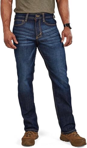 5.11 Tactical Defender-Flex Straight Jeans, Mechanical Stretch Fabric, Classic Pockets, Style 74477 Long Classic Pants in Saudi Arabia