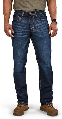 5.11 Tactical Defender-Flex Straight Jeans, Mechanical Stretch Fabric, Classic Pockets, Style 74477 Long Classic Pants in Saudi Arabia