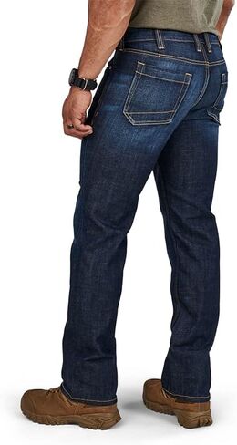 5.11 Tactical Defender-Flex Straight Jeans, Mechanical Stretch Fabric, Classic Pockets, Style 74477 Long Classic Pants in Saudi Arabia