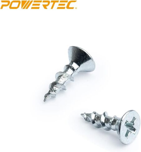 POWERTEC QWS1008#14 براغي خشبية 1-1/2 بوصة، مجموعة براغي خشب سوداء ذات رأس تروس فيليبس - 100 قطعة in Saudi Arabia
