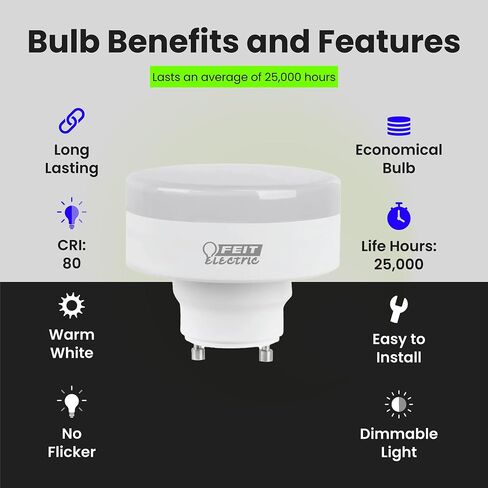 لمبة الإضاءة Feit Electric PU60/830/LED/GU24 60W EQ DM Squat LED in Saudi Arabia