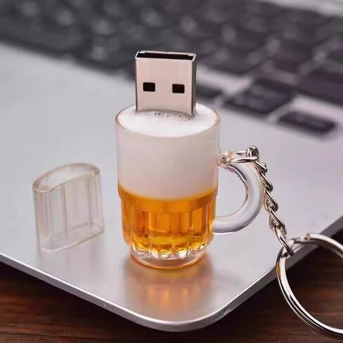 محرك أقراص فلاش USB ، كارتونية مدونة الجعة ، شكل ذاكرة تخزين محمولة ، تخزين خارجي لعصا الصور ، تخزين بيانات محرك الأقراص (128 جيجابايت) in Kuwait