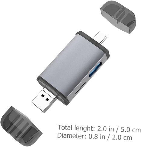 POPETPOP OTG Memory Card Reader USB Hub Adapter for USB C Cards Portable OTG Converter for Laptops Phones Tablets Efficient Data Transfer Safe Removal Protection in Saudi Arabia
